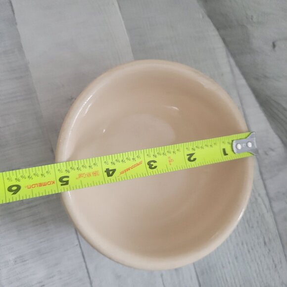 Vintage Jackson Vitrified Heavy Tan Ceramic Bowl 6" Diameter Made In USA - Picture 4 of 4